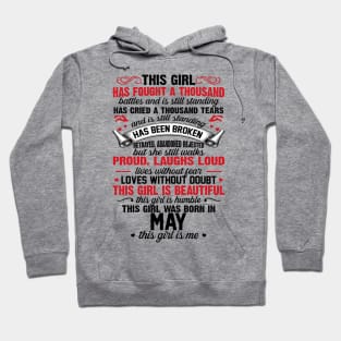 This Girl Was Born In May Hoodie